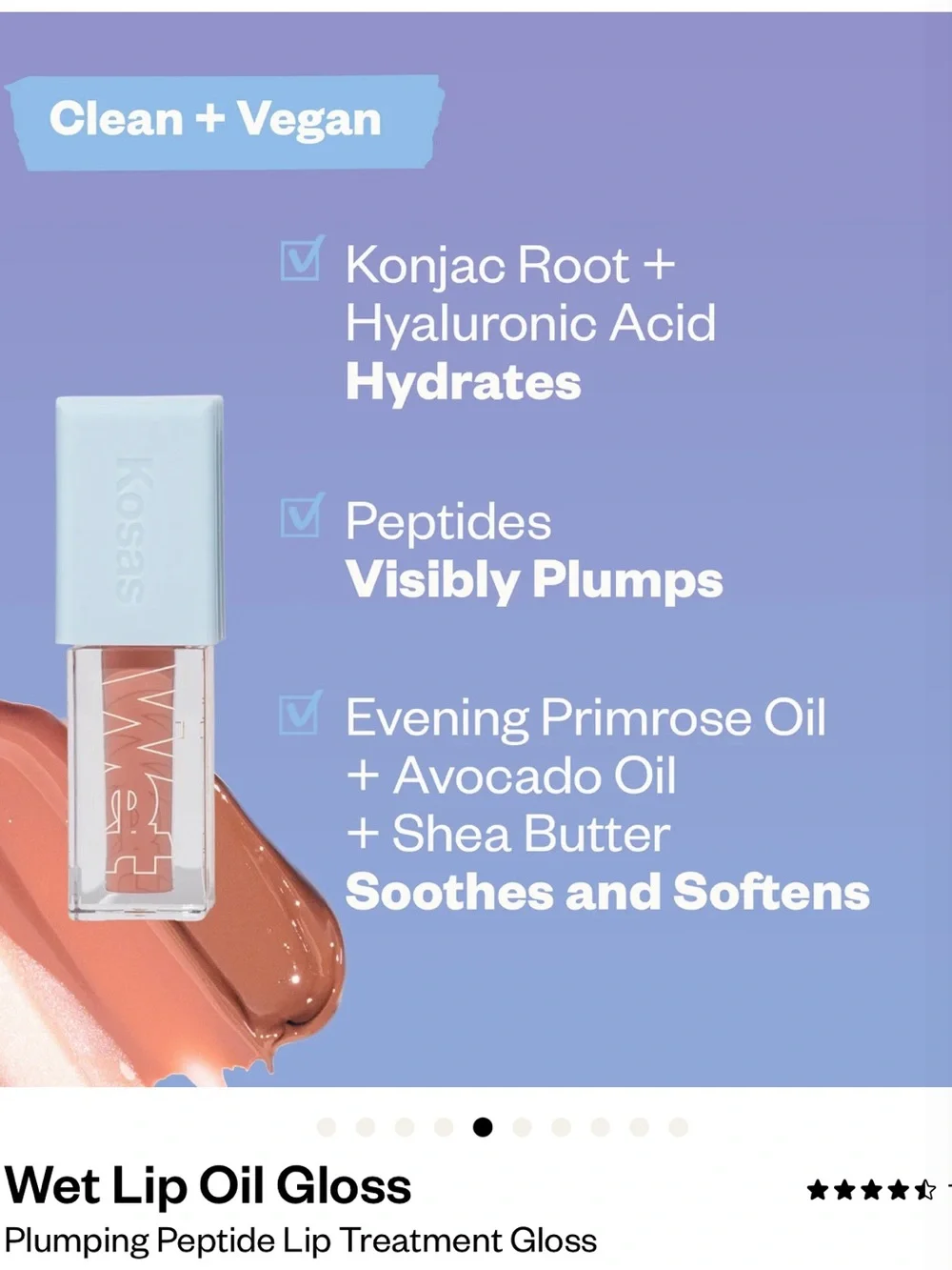 Kosas Sheer Lip Oil Gloss - Jellyfish Clear